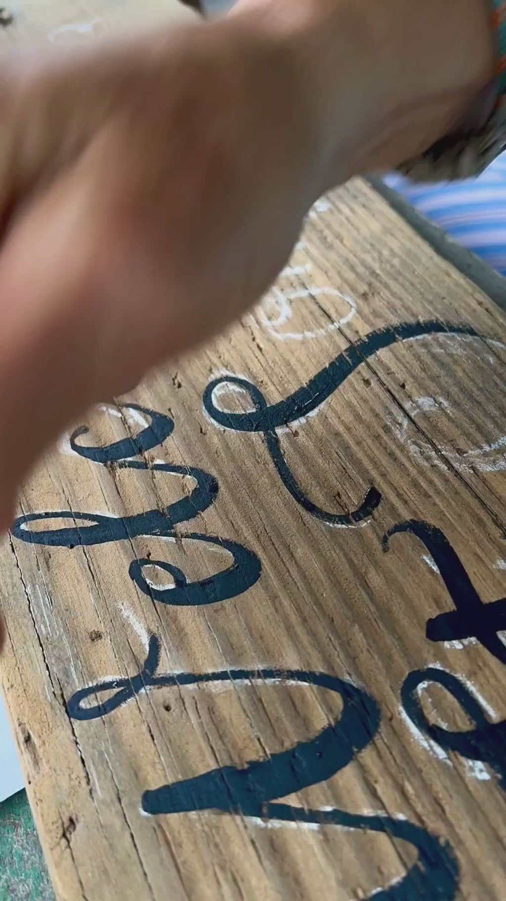 Custom Driftwood Wedding & Event Signs with Hand Painted Graphics on Post - 3 -8 Signs - Personalized Stacked Driftwood Signs for Weddings & Events