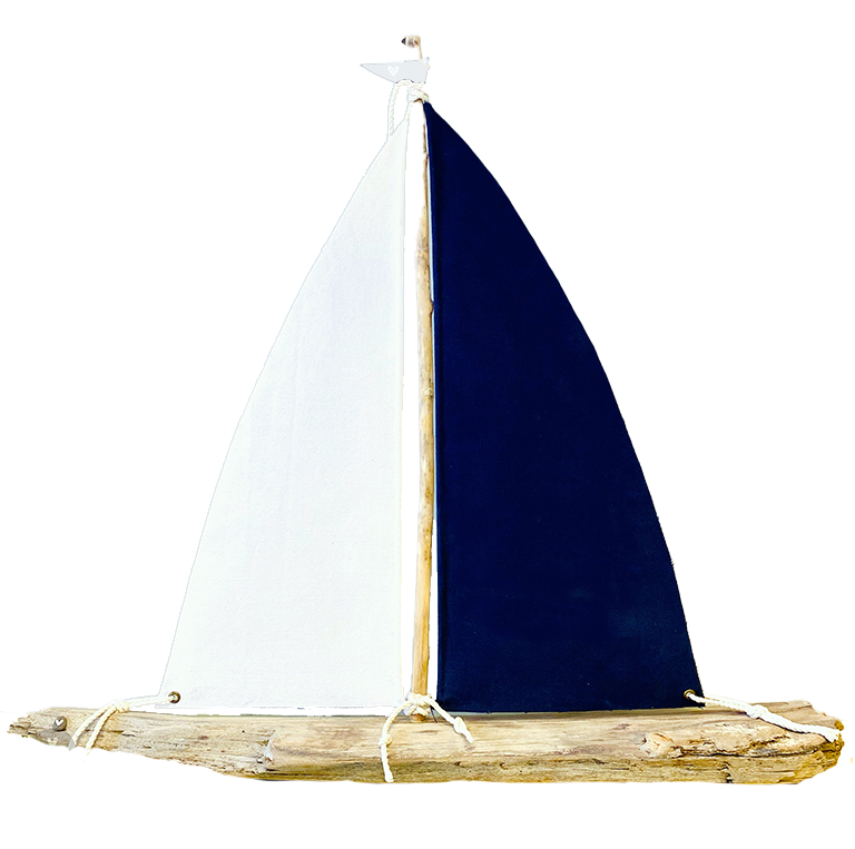 Handcrafted Driftwood Sailboat Table Numbers for Nautical Weddings