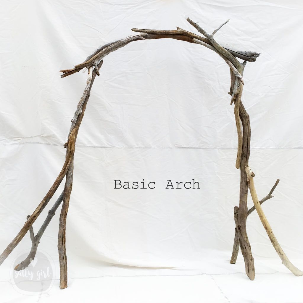 Wedding Arch made from Maine Driftwood - Curved Self-Standing Design - Delivery to ME, NH, MA