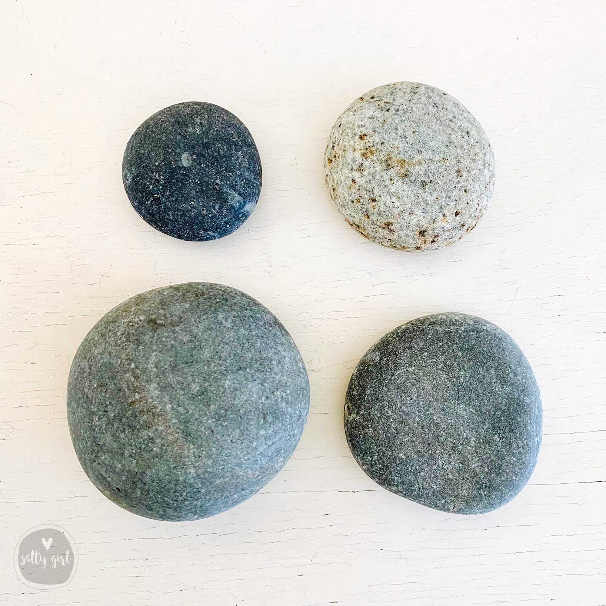 Stacked Beach Stone Cairn - 4 Stacking Peace Stones