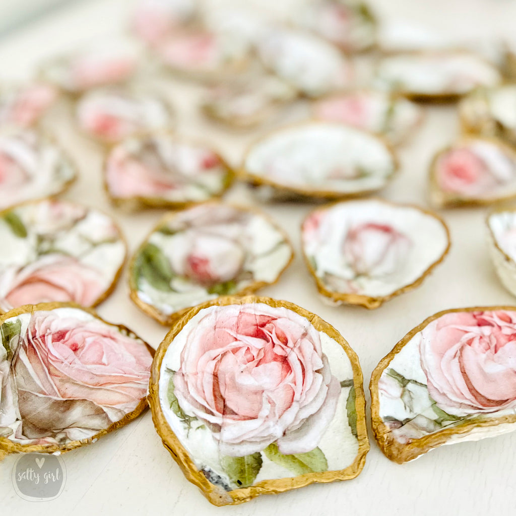 Seashell Ring Dish - Maine Decoupage Sea Shell Wedding Favors