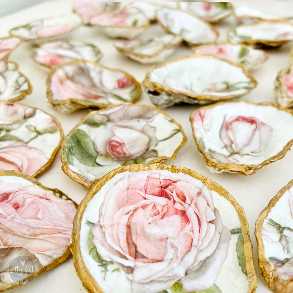 Seashell Ring Dish - Maine Decoupage Sea Shell Wedding Favors