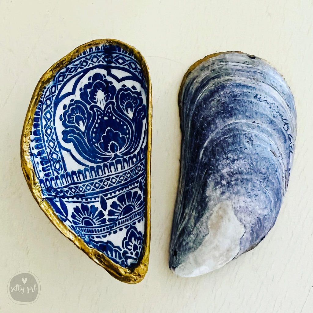 Seashell Ring Dish - Maine Decoupage Sea Shell Wedding Favors