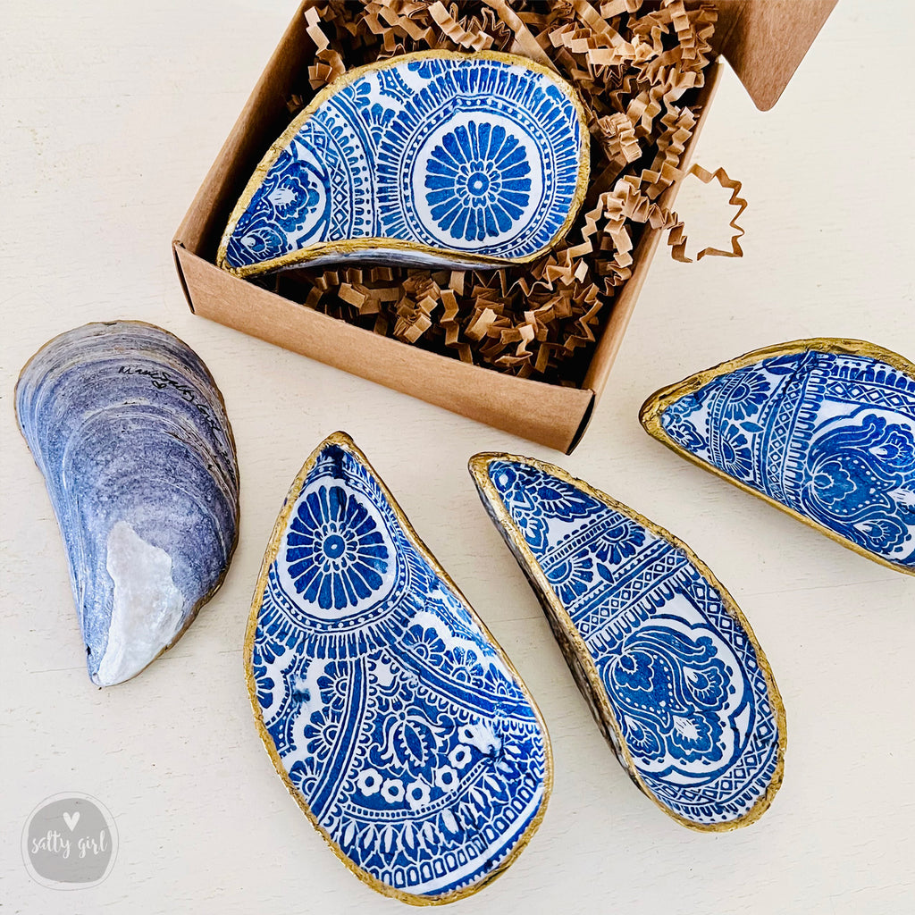 Seashell Ring Dish - Maine Decoupage Sea Shell Wedding Favors