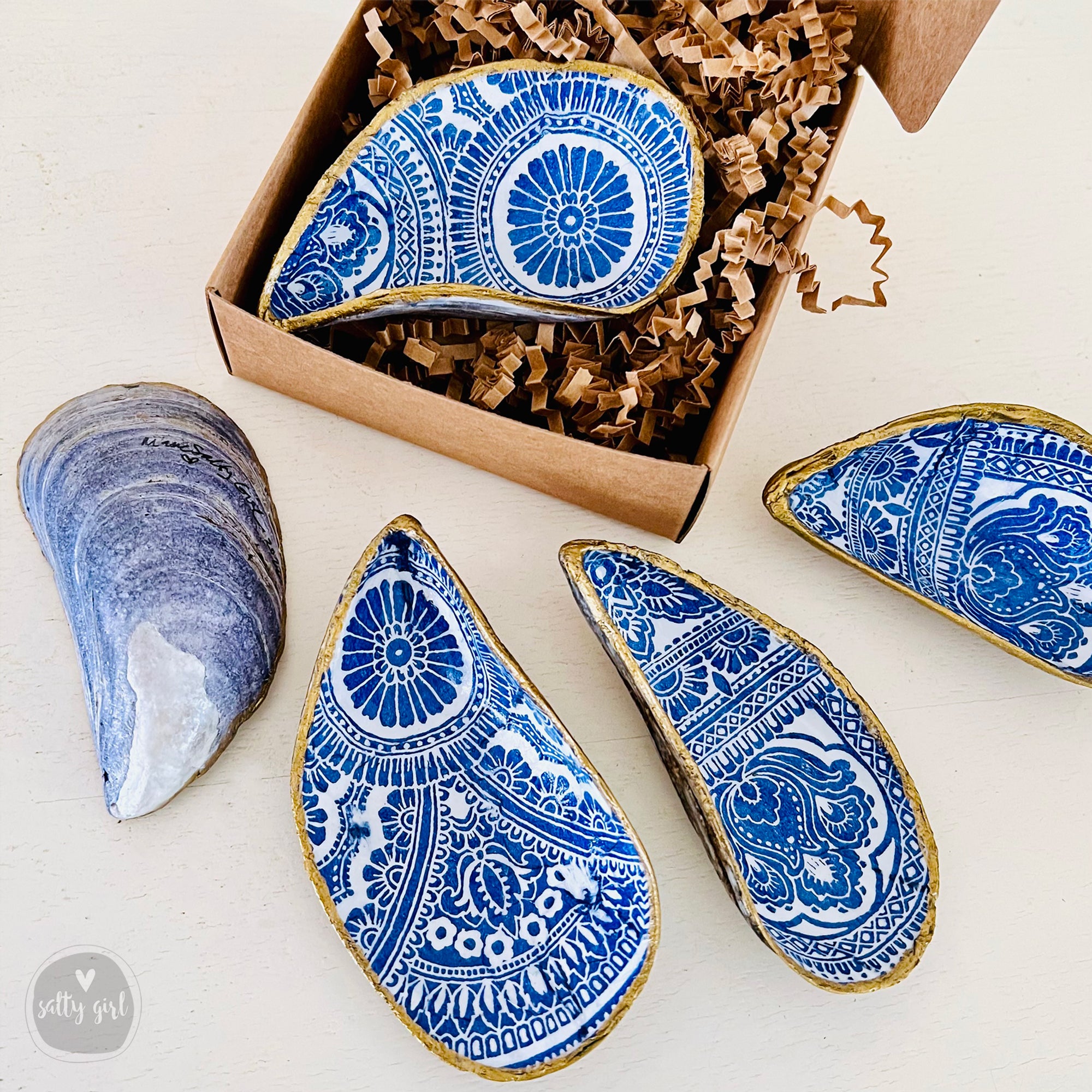 Seashell Ring Dish - Maine Decoupage Sea Shell Wedding Favors