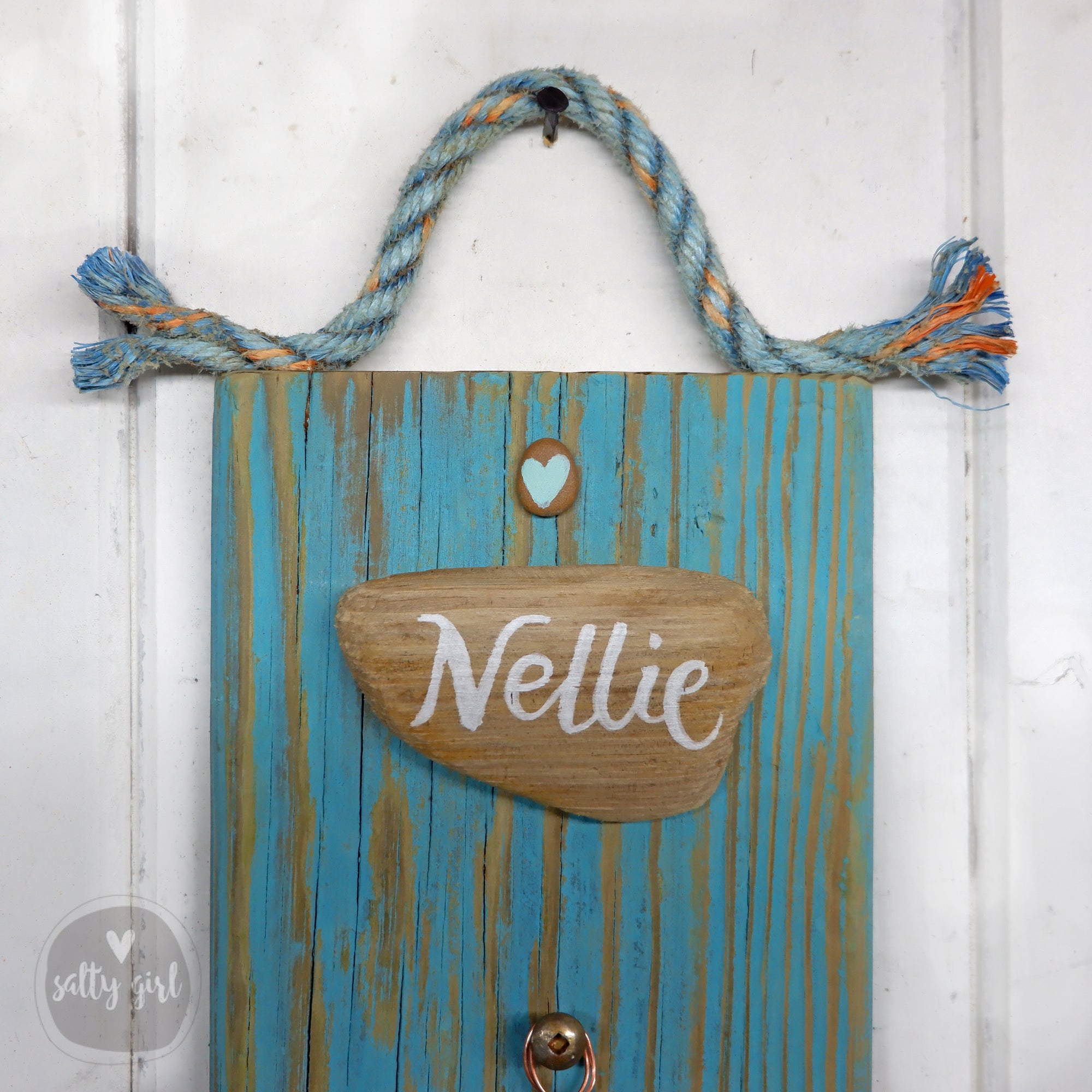 Personalized Dog Leash Holder Rack with Treat Jar