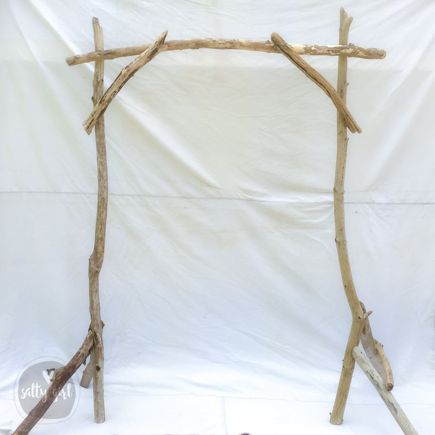 Rustic Driftwood Wedding Arch - Budget-Friendly and Easy Assembly
