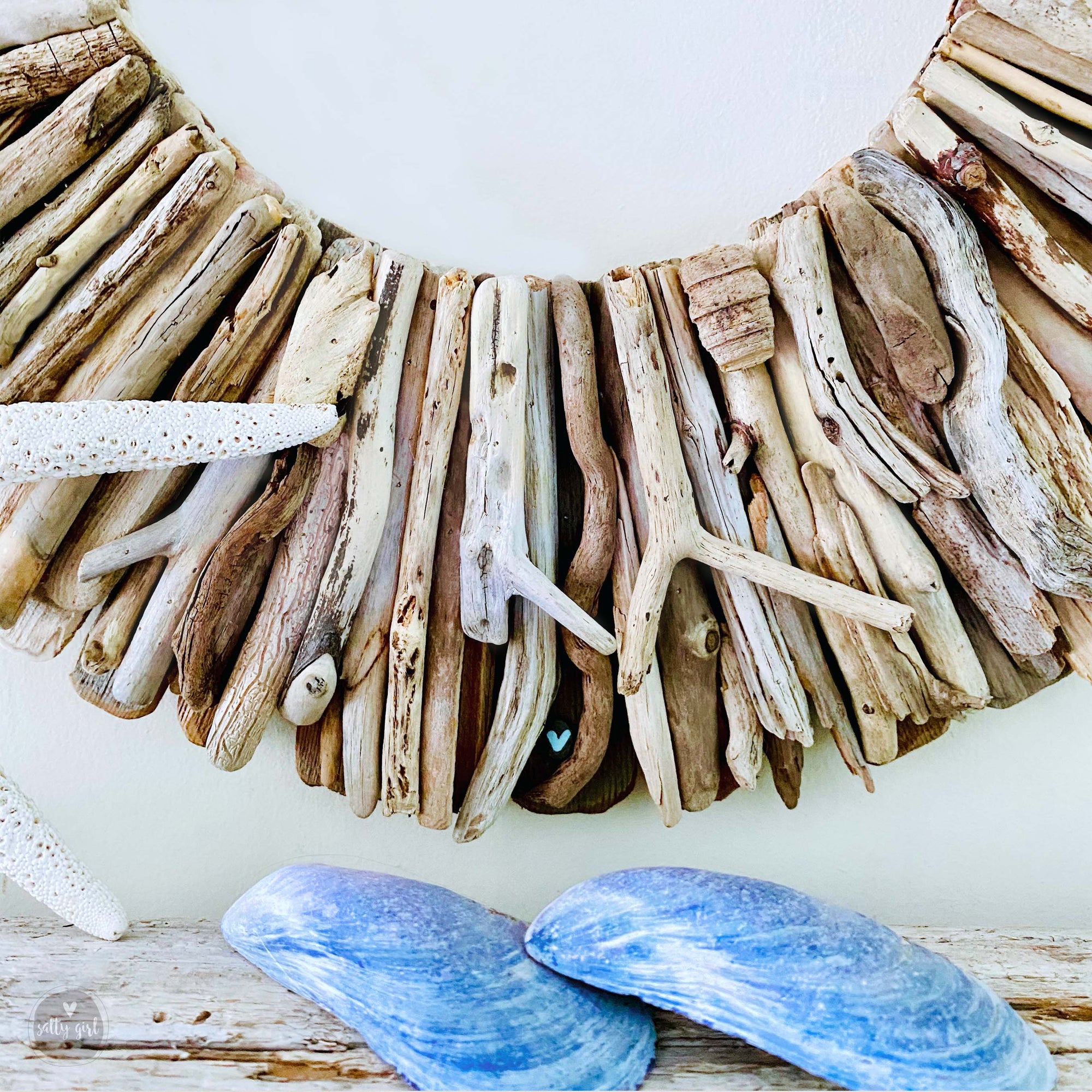Driftwood Wreath with Unique Natural Accents - Sizes 12"-16"-20”
