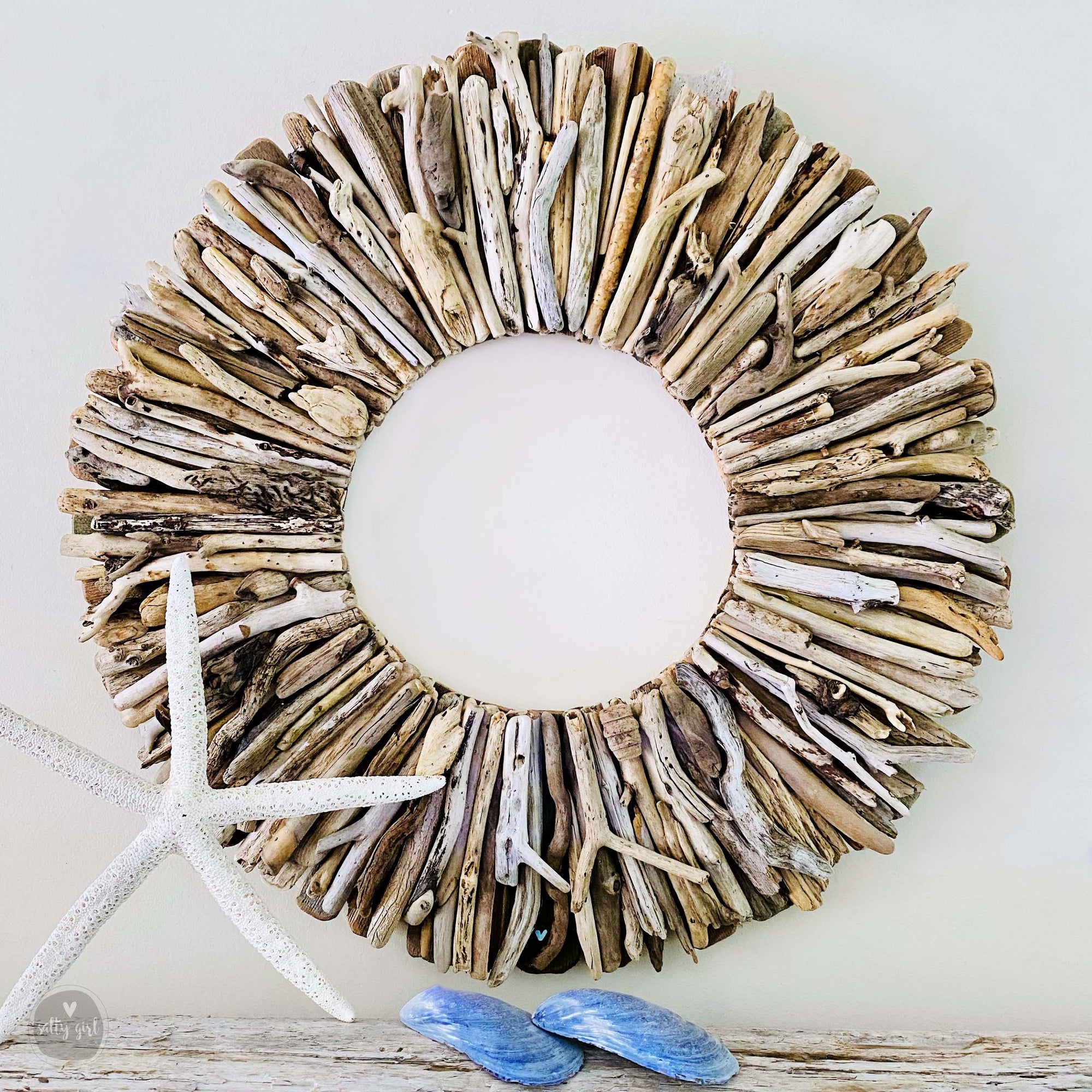 Driftwood Wreath with Unique Natural Accents - Sizes 12"-16"-20”