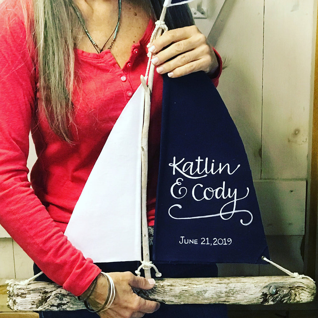 Driftwood Sailboat Centerpiece - 24" Nautical Centerpiece - Driftwood Wedding Table Sailboat