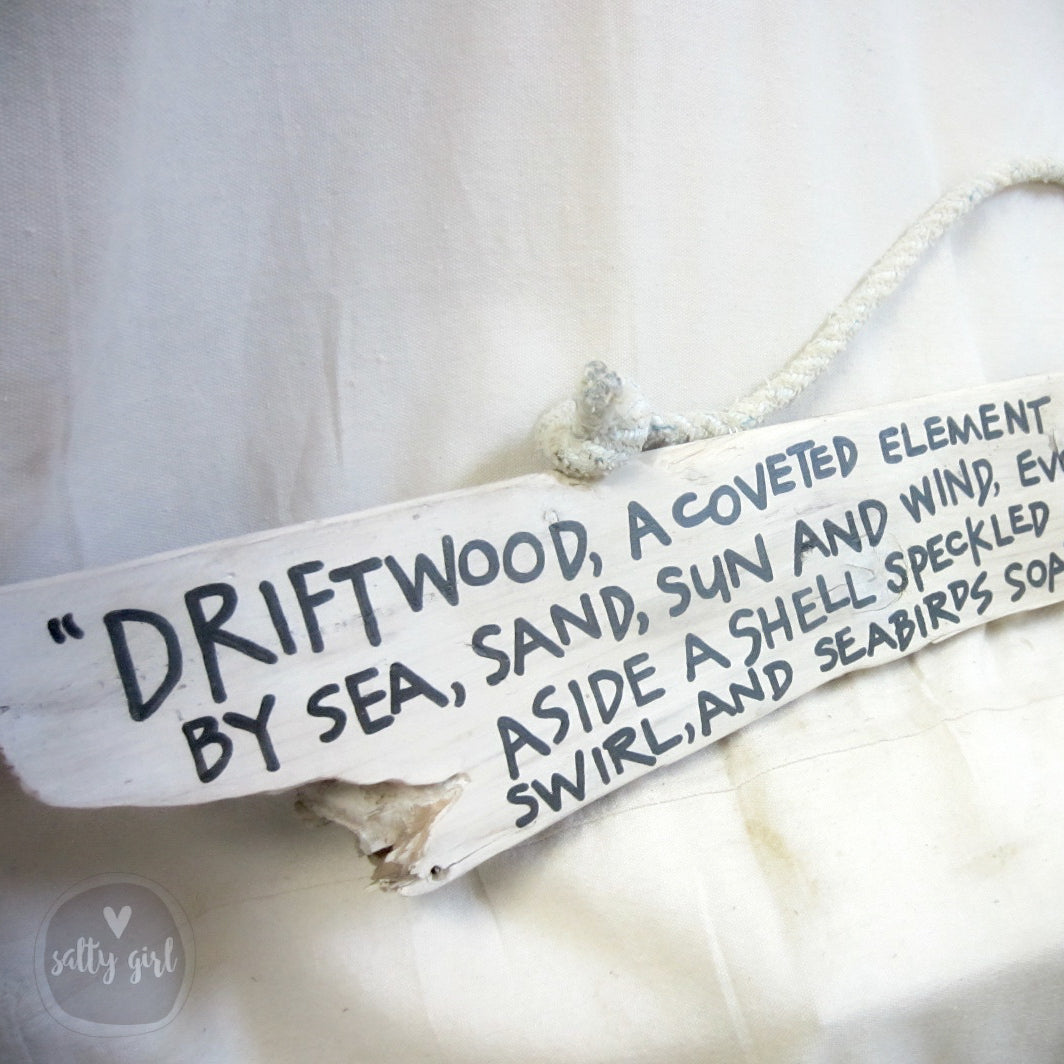 Oversized  Custom Driftwood Sign with Rope Hanger - 3 - 4 Foot Personalized Headboard Sign - Large Coastal Wall Art