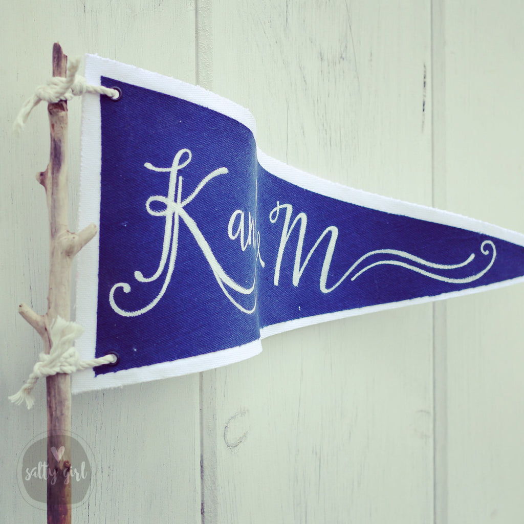 Centerpiece Pennant Flag | Wedding Table Number Flags |  Wedding Table Markers | Nautical Wedding