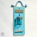 Salty Dog Leash Holder Rack with Treat Jar 18x6"