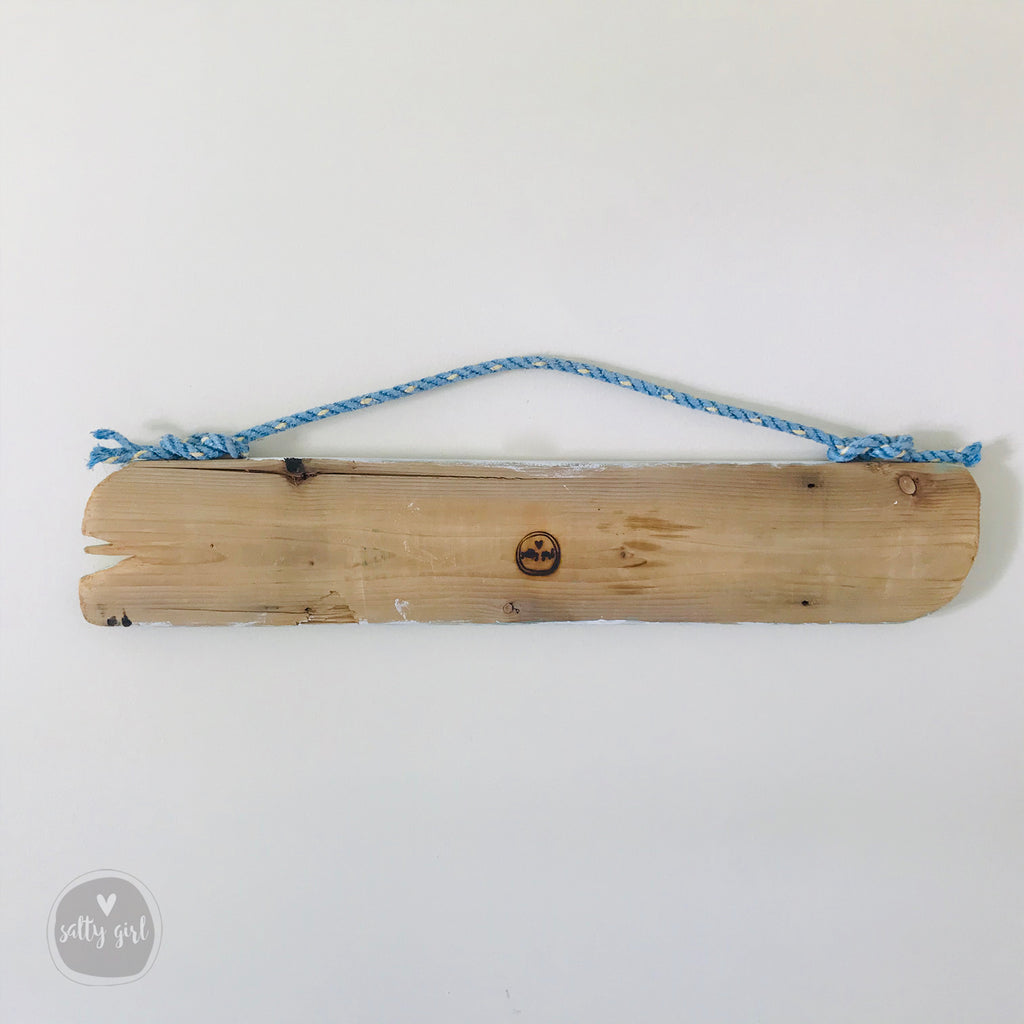 Mini Custom Driftwood Sign with Rope Hanger