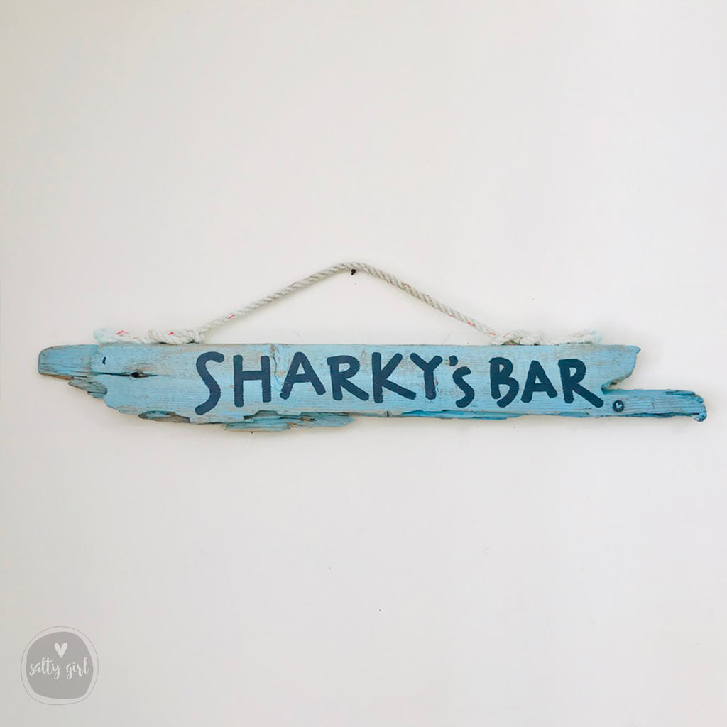 Outdoor Custom Driftwood Sign with Rope Hanger