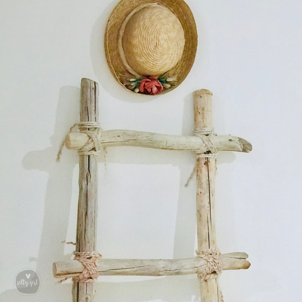 Driftwood Blanket Ladder - Handmade Quilt Ladder - Loft Ladder