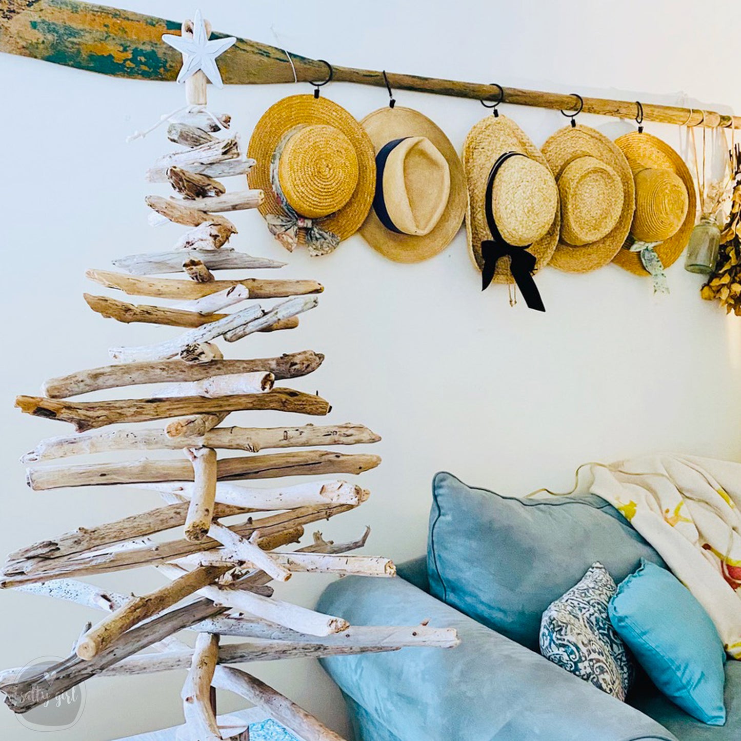 4 Foot Driftwood Xmas Tree on Table