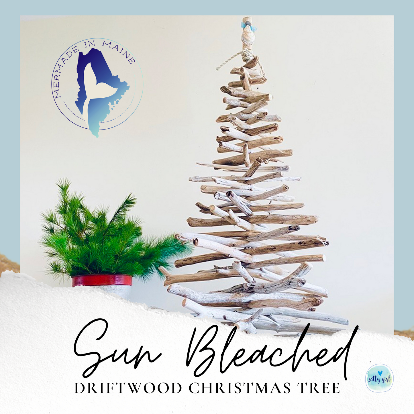 Sun Bleached Driftwood Christmas Tree
