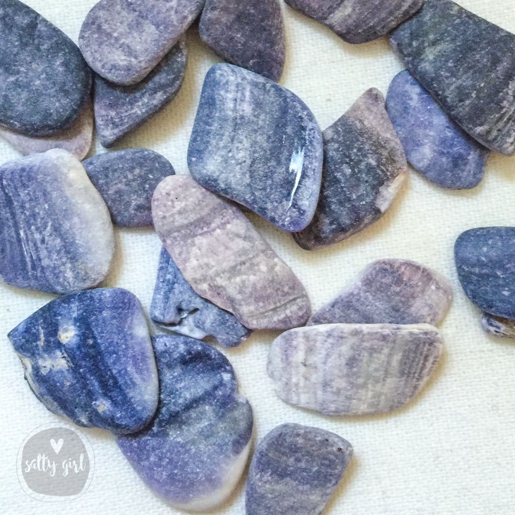 Driftwood Wreath with Indigo Blue Maine Mussel Shell Accents - Sizes 12" - 16" - 20”