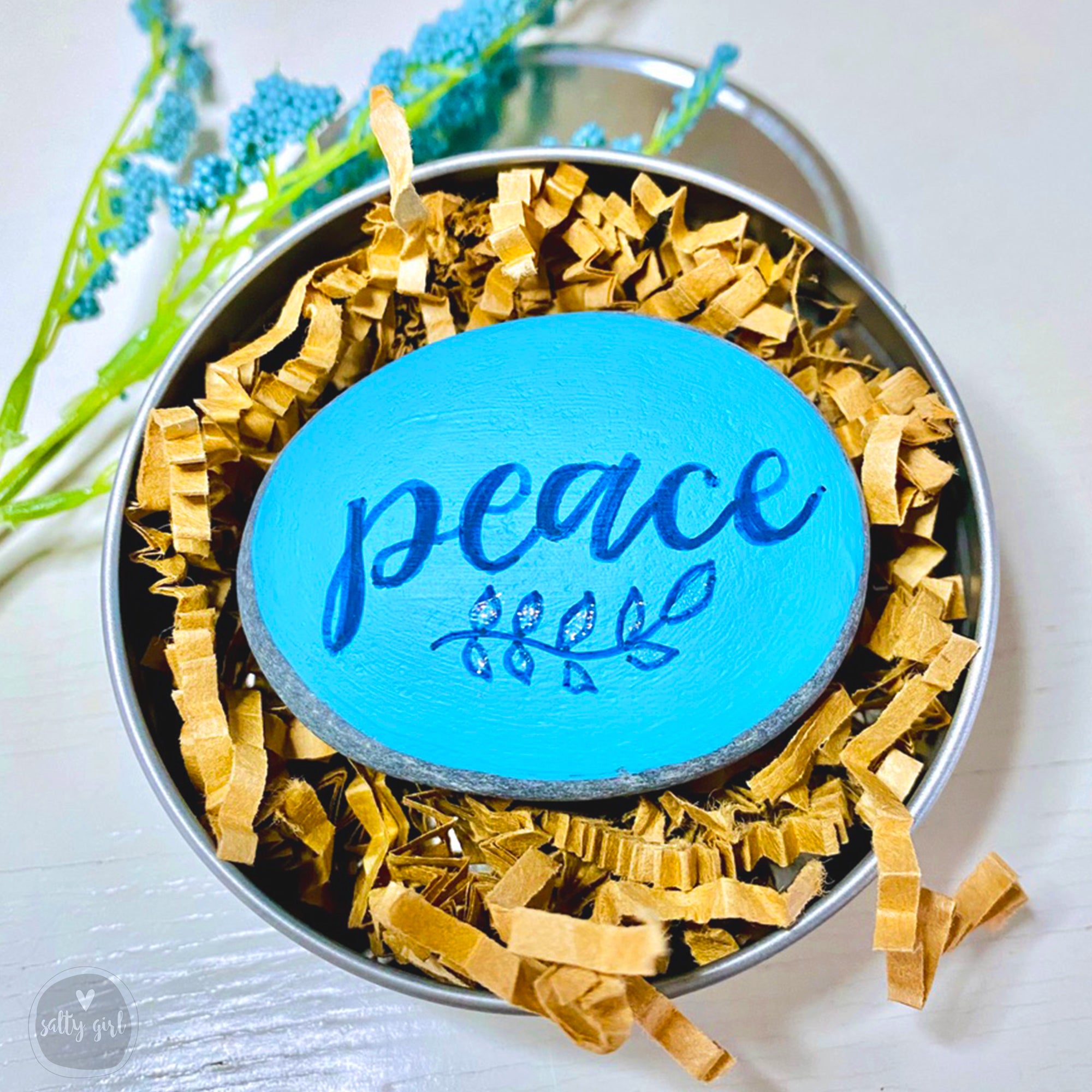 Peace Stone - Hand-Painted Maine Beach Stone