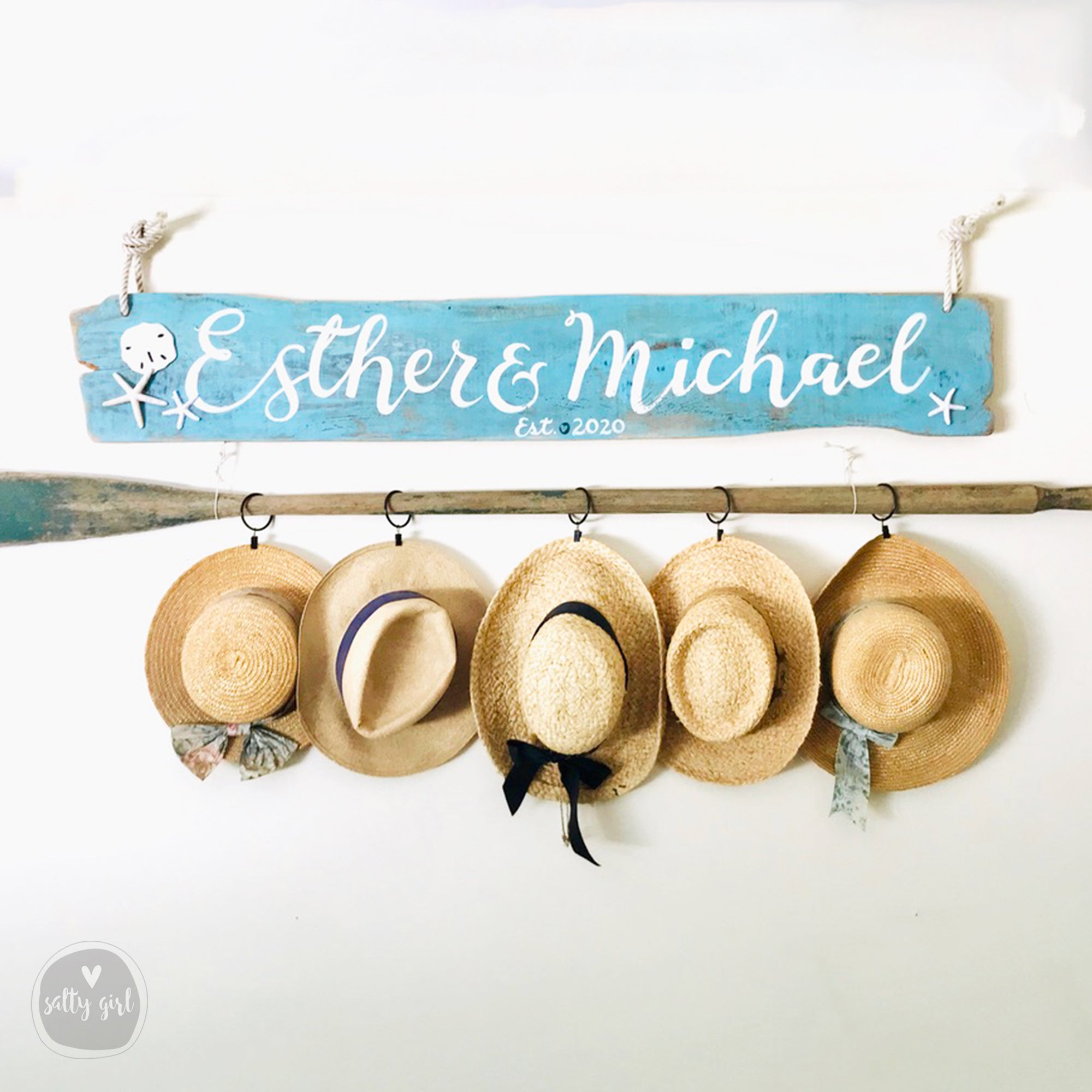 Oversized  Custom Driftwood Sign 5-6 FT Wooden Headboard Wall Art with Rope Hanger