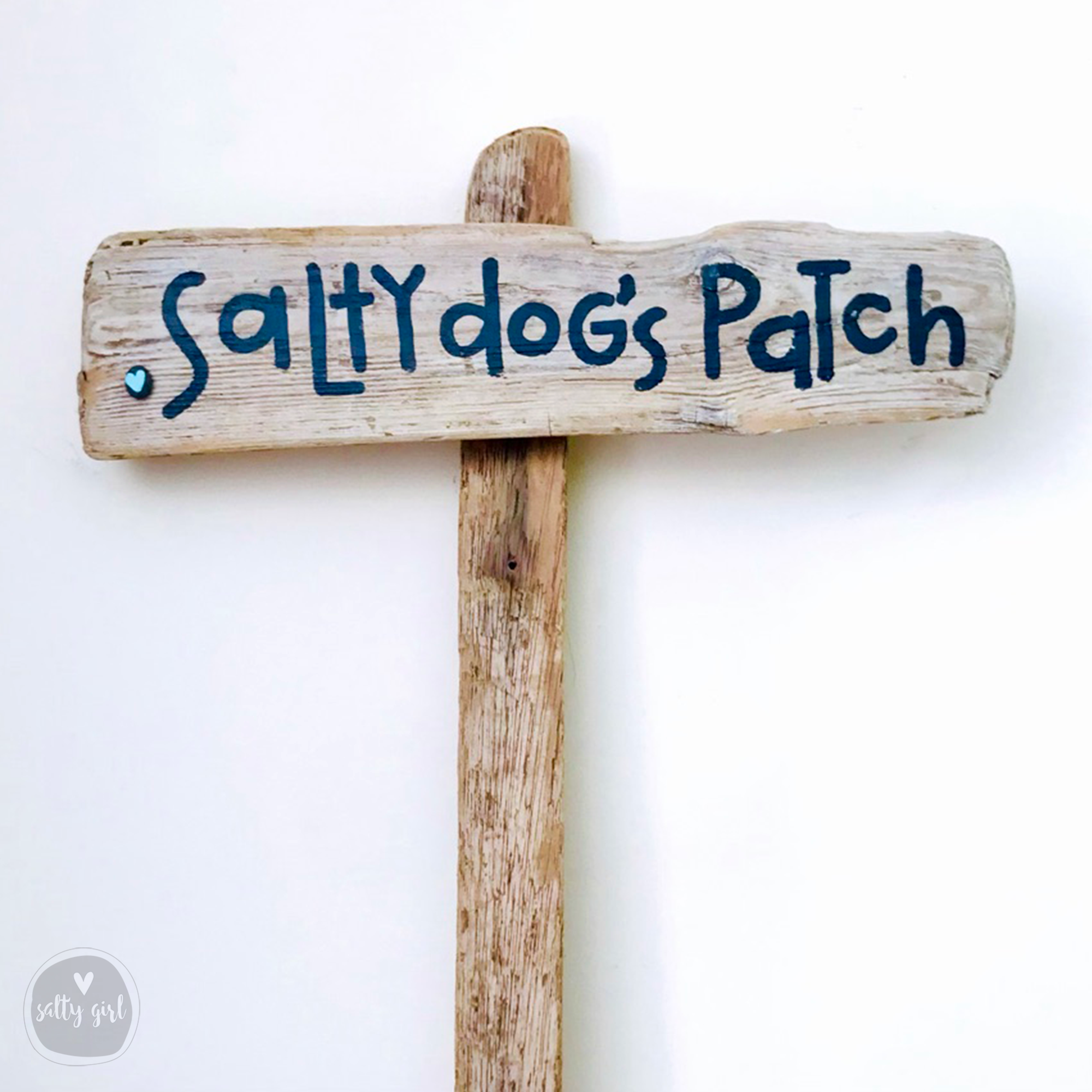 Personalized Coastal Wedding Signs | Custom Driftwood Signs on Post