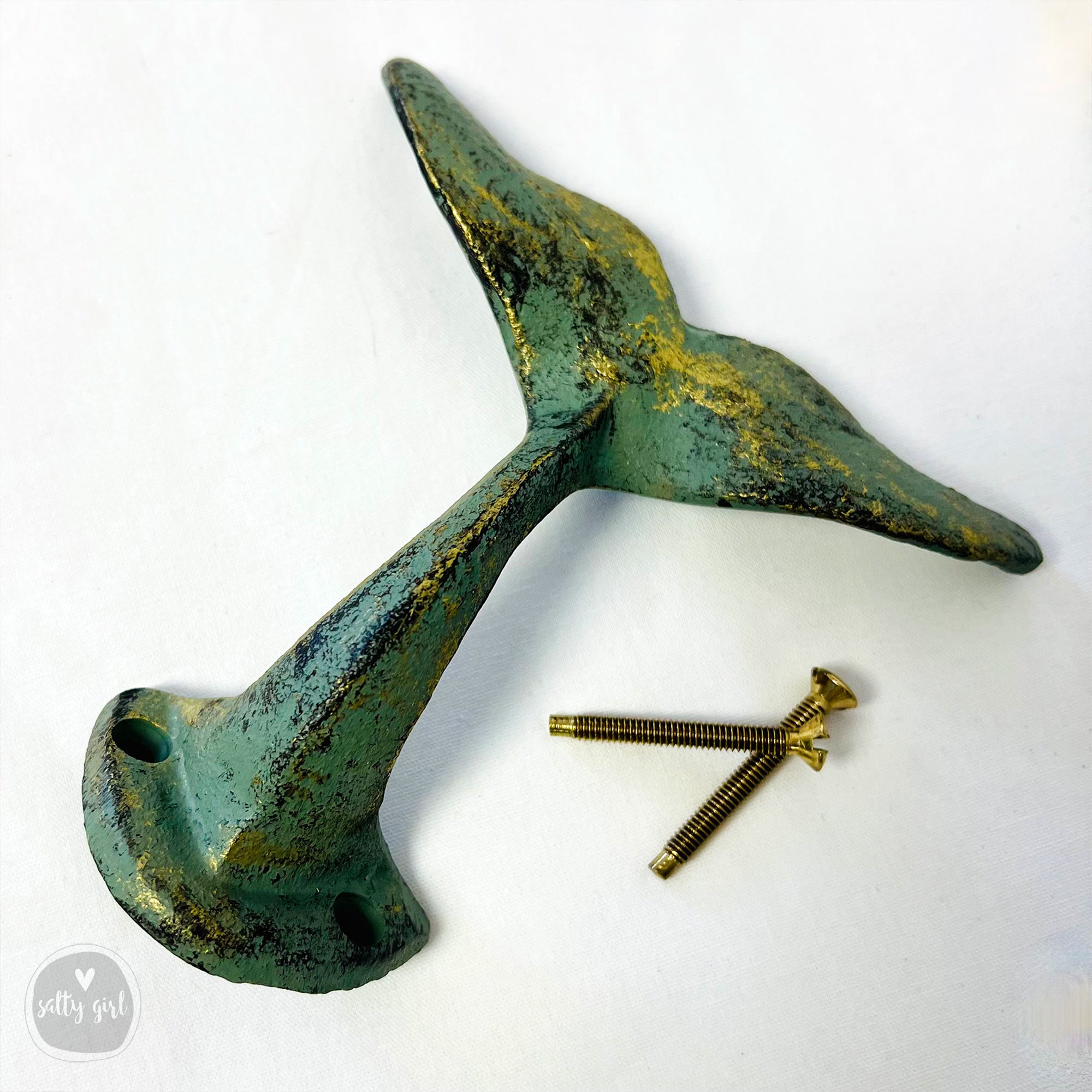 Whale Tail Cast Iron Wall Hook 4 3/4 Inch for DIY Coat Hook – Maine Salty Girl