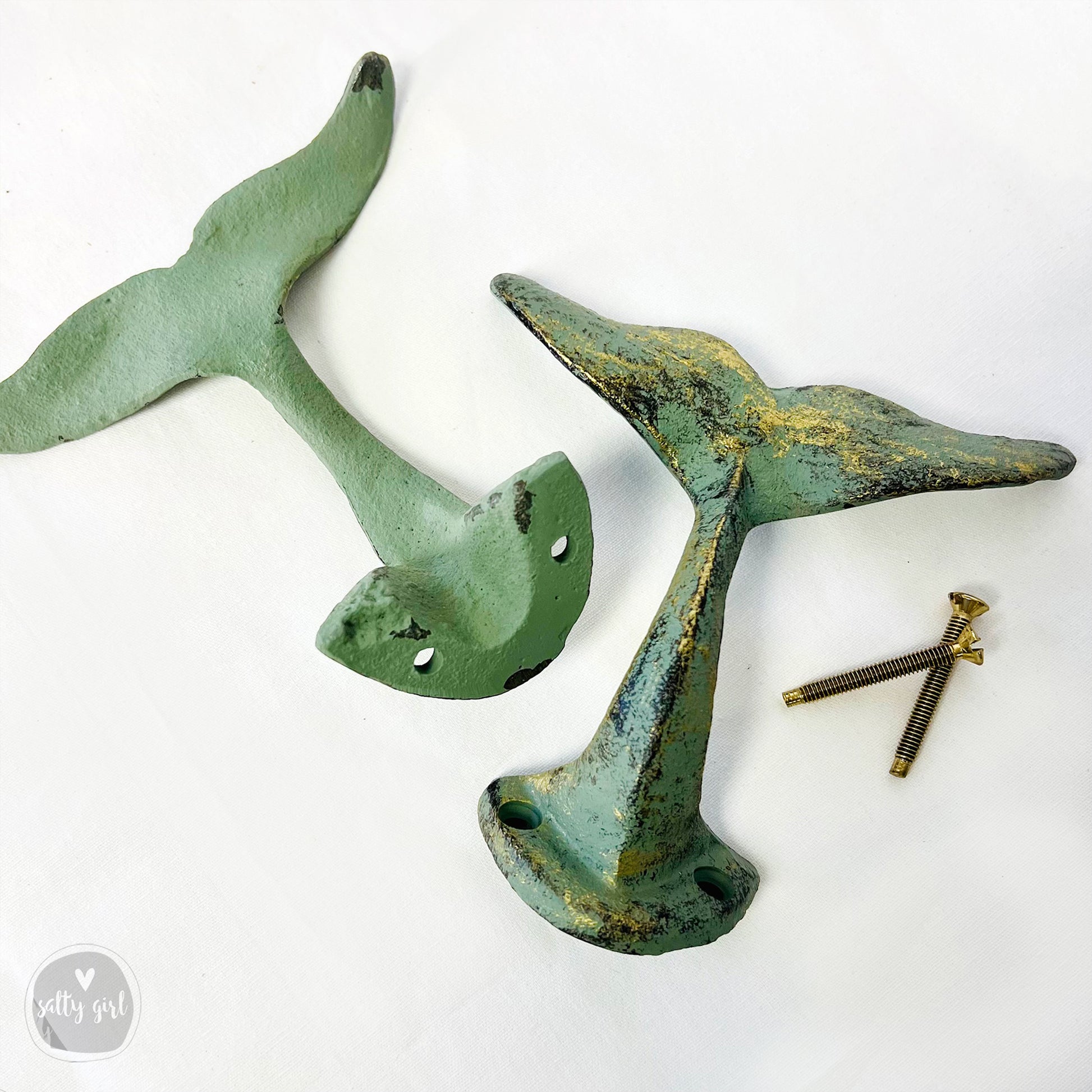 Antiqued Metal Whale Wall Hook 20117 - ColorfulCritters