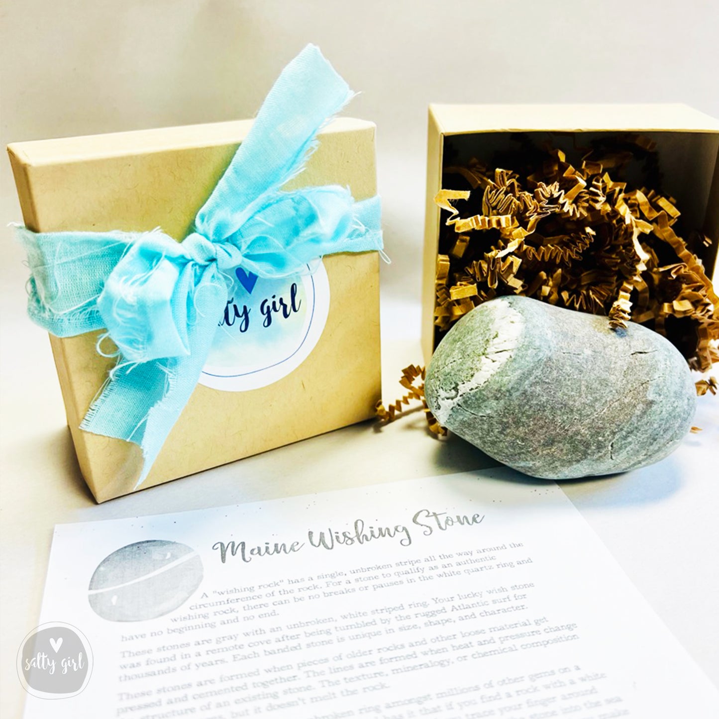 Wishing Stone Gift - 2.5-5" Lucky Maine Wish Rock