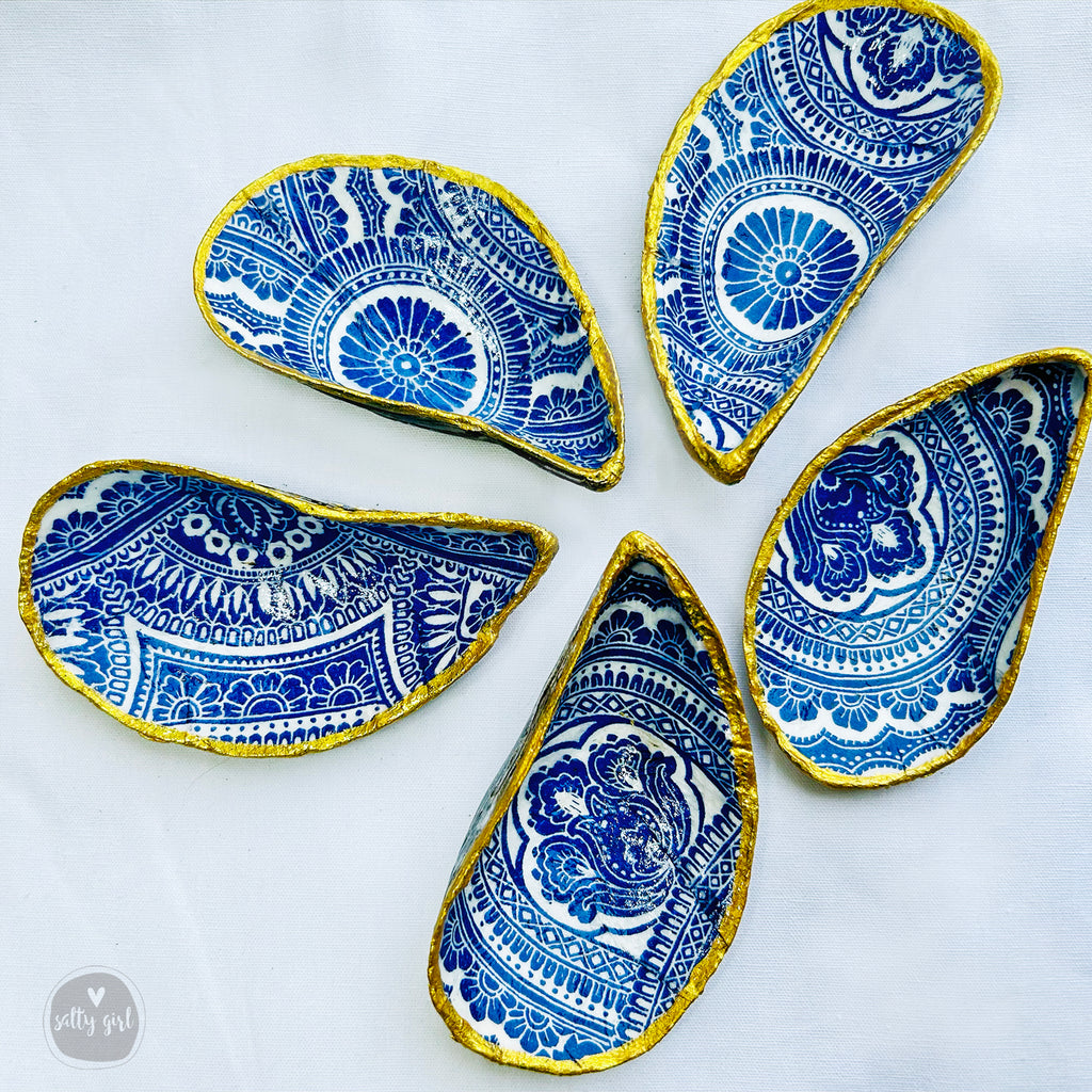 Seashell Ring Dish - Maine Decoupage Sea Shell Wedding Favors