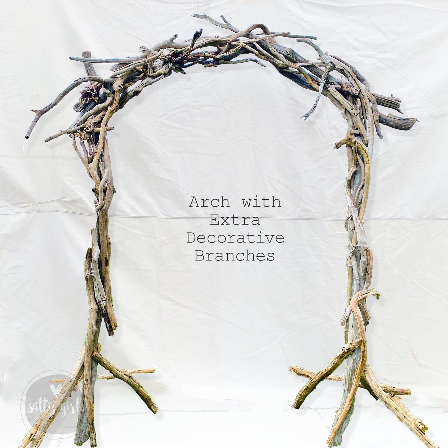 Wedding Arch made from Maine Driftwood - Curved Self-Standing Design - Delivery to ME, NH, MA