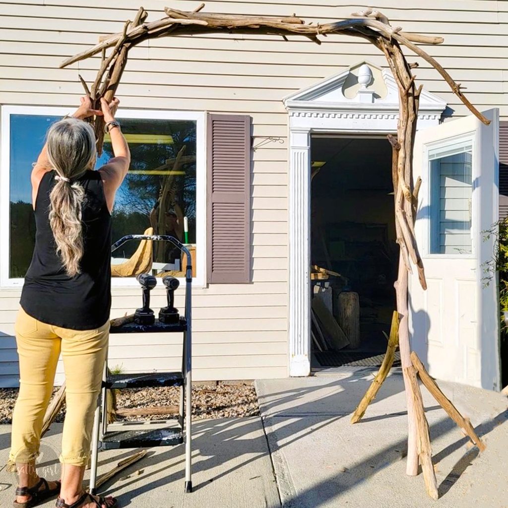 Rustic Driftwood Wedding Arch - Budget-Friendly and Easy Assembly