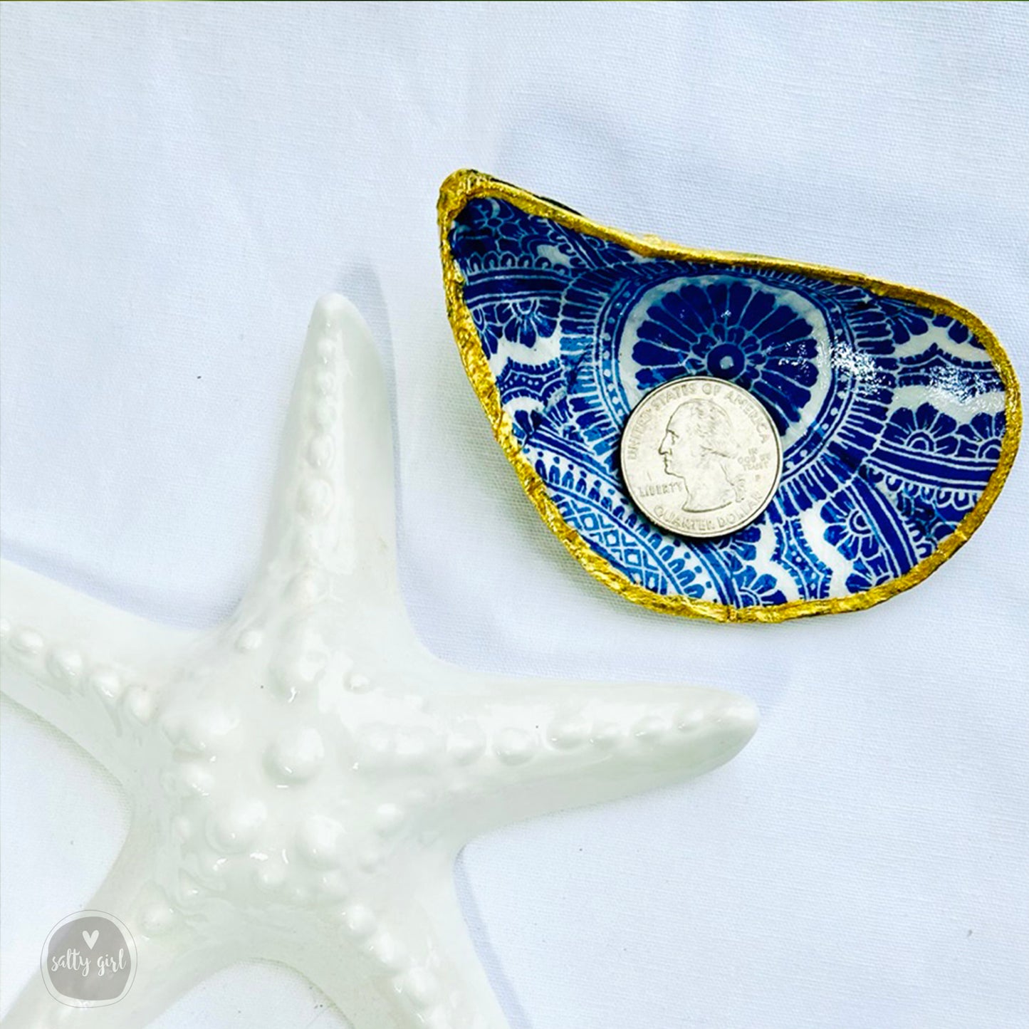 Seashell Ring Dish - Maine Decoupage Sea Shell Wedding Favors