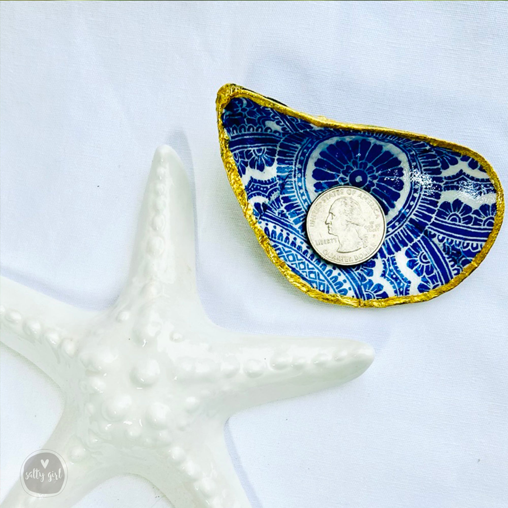 Seashell Ring Dish - Maine Decoupage Sea Shell Wedding Favors
