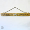 Custom Driftwood Longitude & Latitude Sign - Wooden Coordinates Sign with Graphics - Personalized Location Sign with Rope Hanger