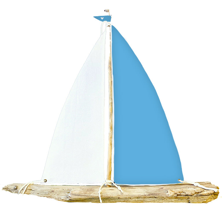 Handcrafted Driftwood Sailboat Table Numbers for Nautical Weddings