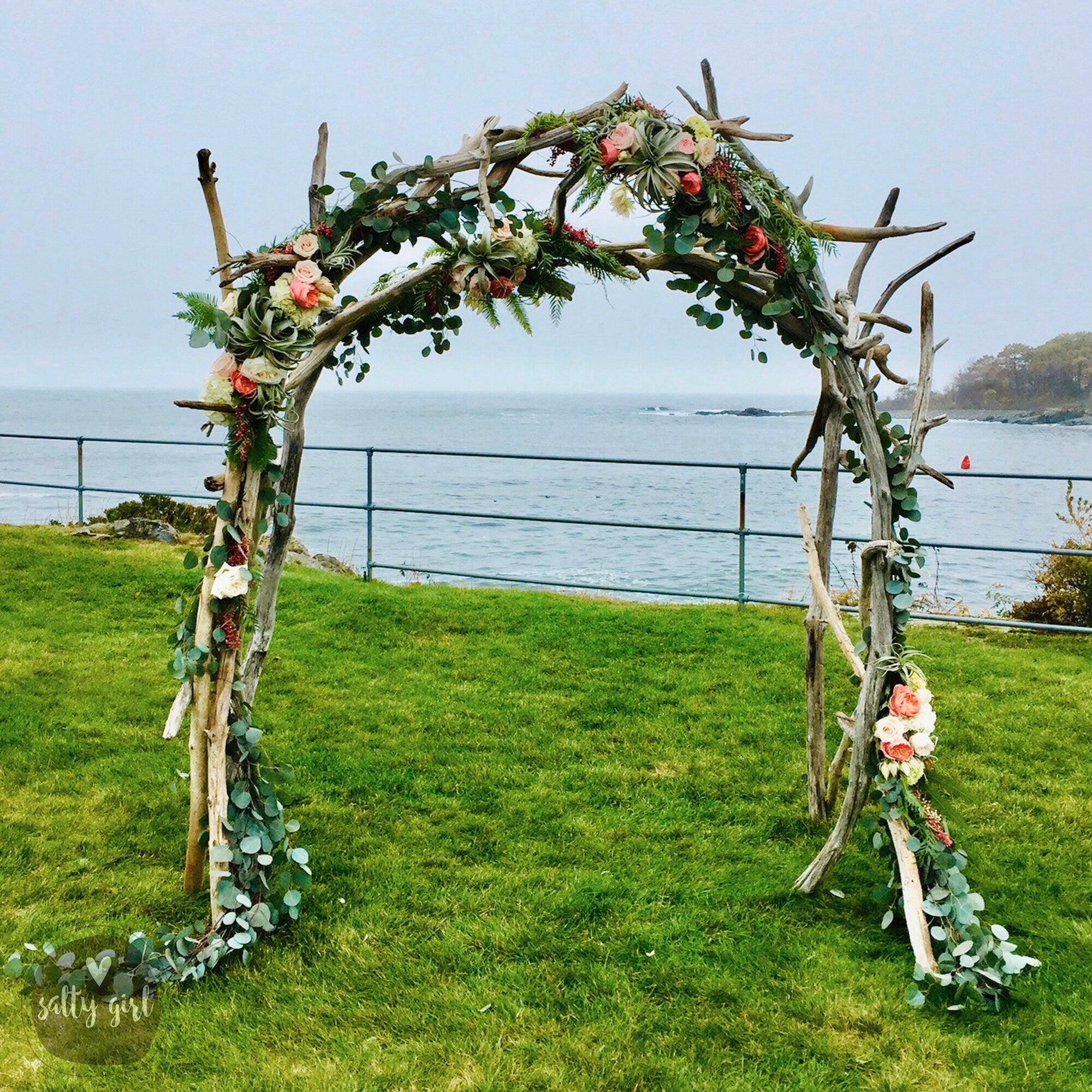 Driftwood Wedding Arch | Arbor -Wedding Chuppah - Beach Wedding - Wedding Ceremony Arbor - Gazebo - Wedding Canopy