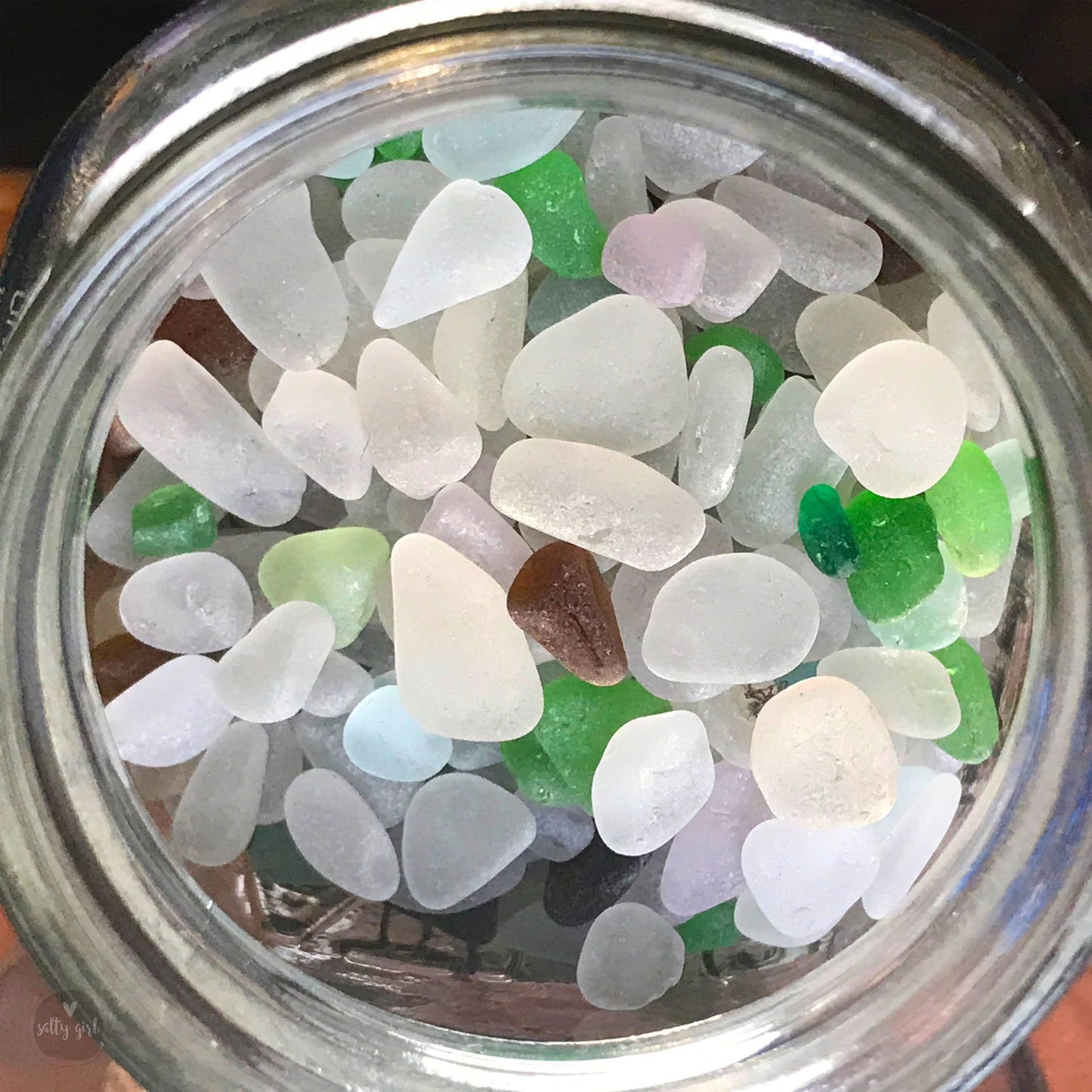 Sea Glass Teardrops - Tiny Mermaid Tears in a Mini Glass Jar - Genuine Sea Glass from Maine