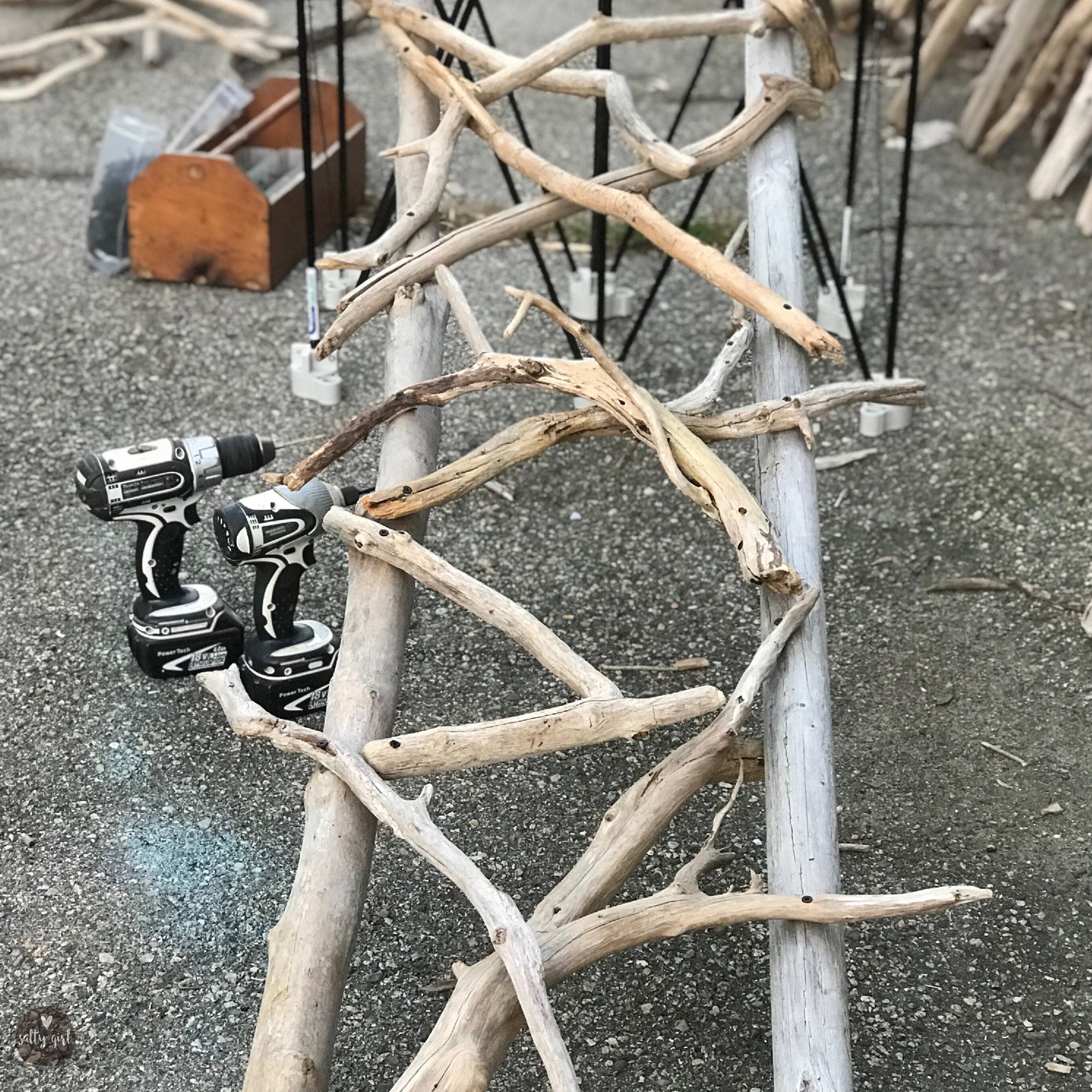 Driftwood Wedding Arch | Arbor -Wedding Chuppah - Beach Wedding - Wedding Ceremony Arbor - Gazebo - Wedding Canopy